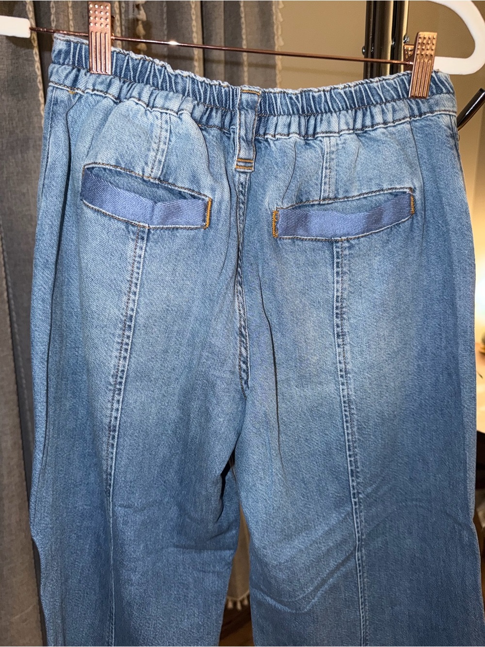 Pilcro-  Light Blue Wide-Leg Petite Jeans - Picture 4 of 6
